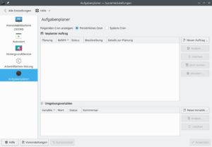 Abbildung 4: Die Oberfl&auml;che von Kcron entspricht den KDE-Konventionen.