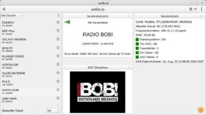 Abbildung 11: Welle.io für den DAB+-Empfang läuft selbst auf einem Raspberry Pi problemlos.