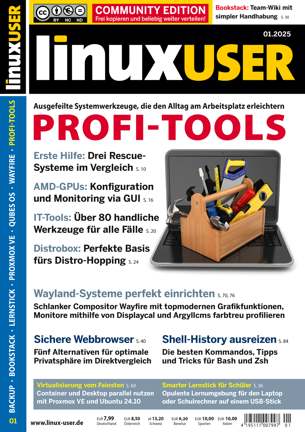 Heftcover LinuxUser Community Edition 01/2025