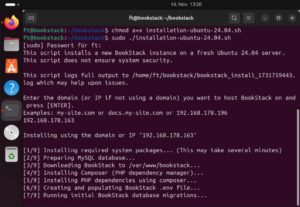 Abbildung 1: Das Installationsskript richtet neben Bookstack auch PHP und MySQL ein, sodass Sie anschlie&szlig;end sofort loslegen k&ouml;nnen.