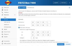 Abbildung 4: Viele Router erlauben es, die Range der Adressen festzulegen, die der DHCP-Server dynamisch vergibt.