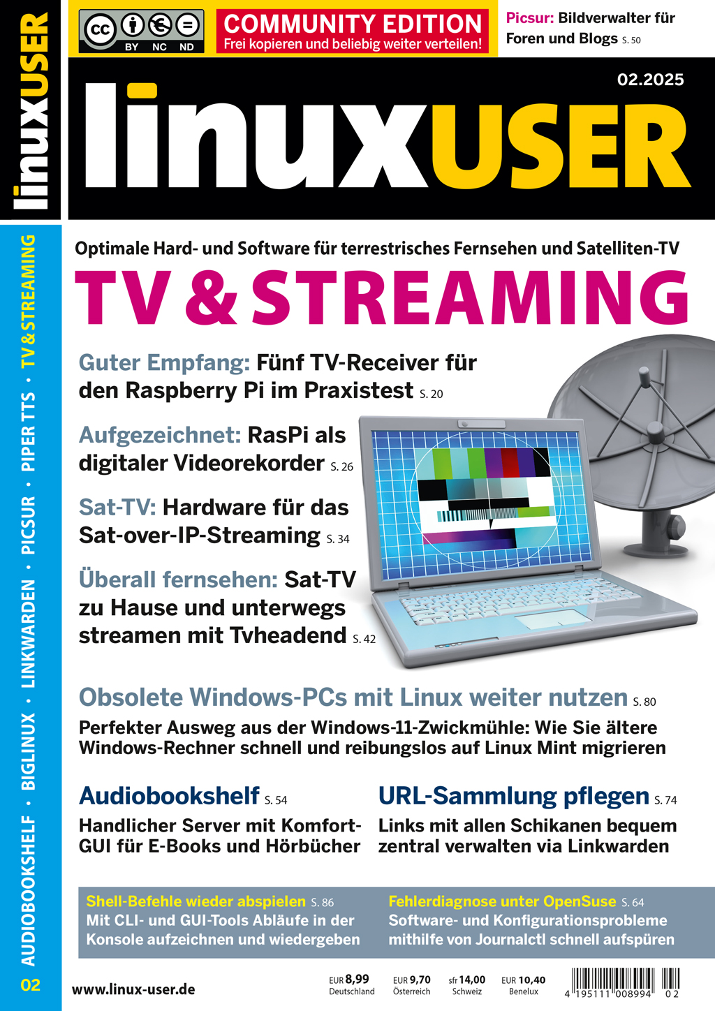 Heftcover LinuxUser Community Edition 02/2025