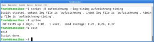 Abbildung 2: So läuft die Aufnahme eines Kommandos mit Script ab, …