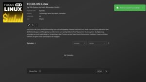 Abbildung 5: Der erfolgreich angelegte Podcast füllt sich nicht automatisch. Über das Icon zur Suche werden Episoden zum Download markiert.