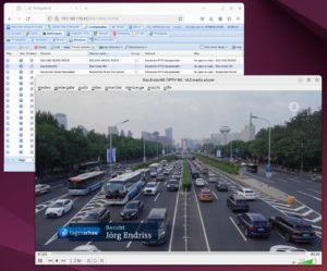 Abbildung 7: Klicken Sie in der Spalte <span class="ui-element">Play</span> auf das Wiedergabesymbol, liefert Tvheadend eine M3U-Datei, &uuml;ber die VLC und andere Mediaplayer das laufende TV-Programm anzeigen k&ouml;nnen.