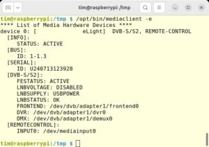 Abbildung 8: Wenn ganz oben unter <code>[INFO]</code> ein <code>ACTIVE</code> erscheint, ist der Sundtek SkyTV Ultimate&nbsp;8 2018 einsatzbereit.