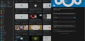 Abbildung 9: In der Kachelansicht zeigen einige Webseiten nur generische Icons. &Uuml;ber das Men&uuml; der jeweiligen Kachel tauschen Sie es gegen ein beliebiges Bild aus, wie hier bei Nextcloud zu sehen.