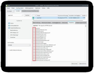 Abbildung 10: F&uuml;r systemweite Komponenten installiert die Dateiverwaltung die Konfiguration in der Regel unter <code>/etc</code>, &uuml;berschreibt dabei aber vom Anwender modifizierte Dateien nicht. Erst eine Neuinstallation nach dem Entfernen oder Umbenennen der vorliegenden Dateien sorgt f&uuml;r einen Reset der Konfiguration.