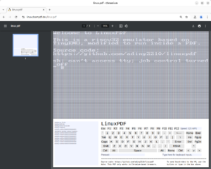 Linux läuft sogar in einem PDF.