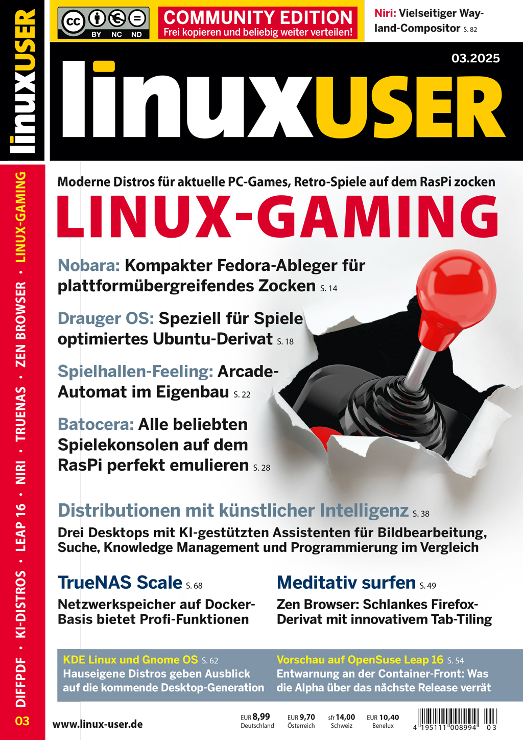 Heftcover LinuxUser Community Edition 03/2025