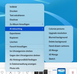 Abbildung 1: In mehreren zum Deepin-Desktop geh&ouml;renden grafischen Anwendungen stehen Funktionen zur Verf&uuml;gung, die KI nutzen.
