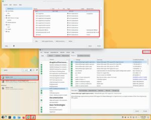 Abbildung 2: Das Root-System ist wie gewohnt eine lesbar eingeh&auml;ngte Btrfs-Partition mit Subvolume f&uuml;r das Home und automatisch angelegten Snapshots (oben Mitte). YaST ist dabei, wenngleich das dem YaST-Software-Modul aufs Haar gleichende Myrlyn schon in den Startl&ouml;chern steht.