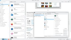 Abbildung 3: Der KDE-Software-Store Discover zeigt nicht direkt an, ob eine Anwendung per Flatpak installiert wurde. Der untere Abschnitt <span class="ui-element">Permissions</span> erlaubt es, Berechtigungen zu &auml;ndern.