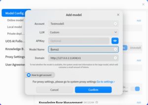 Abbildung 3: In Deepin k&ouml;nnen auch lokal installierte Sprachmodelle genutzt werden.
