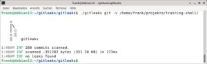 Abbildung 5: Das Ergebnis einer Überprüfung mit Gitleaks. Dabei fand die Software keine verdächtigen Dateien.