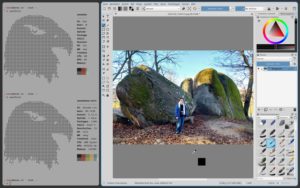 Abbildung 6: Mithilfe des Programms Xwayland-satellite lassen sich unter Niri auch Anwendungen wie Krita nutzen, die derzeit noch nicht nativ unter Wayland laufen.