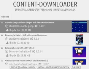 Abbildung 7: Über den Content-Downloader lassen sich frei erhältliche Spiele beziehen.