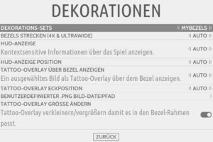 Abbildung 10: Im Untermenü <span class="ui-element">Dekorationen</span> können Sie ein eigenes Set an Hintergrundbildern hinzufügen.