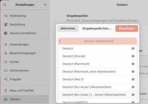 Abbildung 4: Die bei der Installation festgelegte Belegungsvariante ändern Sie bei Bedarf später in den Einstellungen.