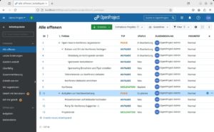 Abbildung 4: Das <span class="ui-element">Demo-Projekt</span> beschreibt die Organisation einer Open-Source-Konferenz.