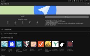 Abbildung 4: Die empfohlene Quelle für die Installation weiterer Apps ist OpenStore, dort lässt sich für eine größere Auswahl auch F-Droid installieren.