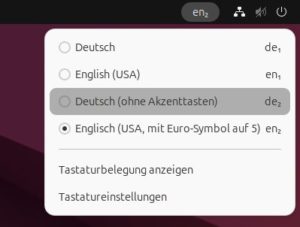 Abbildung 5: Über ein Ausklappmenü wählen Sie eine von mehreren Belegungen aus.