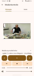 Abbildung 6: Auch die Medienwiedergabe auf dem PC lässt sich mit dem Smartphone steuern.