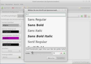 Abbildung 6: Grub Customizer bietet detaillierte Optionen, um das Erscheinungsbild des Bootloaders zu &auml;ndern.