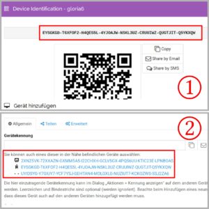 Abbildung 9: Syncthing erkennt Synchronisationspartner unabh&auml;ngig von IP-Adressen anhand einer <span class="ui-element">Ger&auml;tekennung</span>.