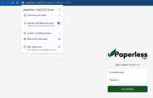 Abbildung 9: Nach dem Start im Browser zeigt sich der Erfolg der Einbindung in Tailscale: Die Verbindung ist sicher, der Container hat eine eigene Domain erhalten.