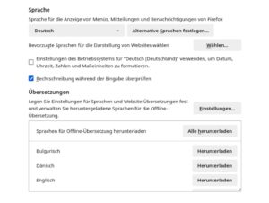 Abbildung 11: Translate ist ein Alleinstellungsmerkmal f&uuml;r Firefox &ndash; Webseiten oder Ausschnitte davon werden &uuml;bersetzt, ohne dass Daten das eigene Heimnetz verlassen.