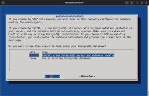 Abbildung 12: Das Configure-Skript führt Sie durch die Einrichtungsschritte.