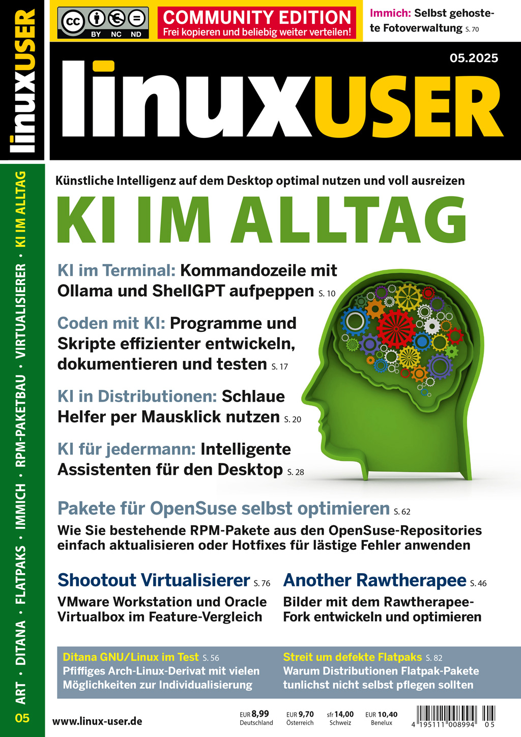 Heftcover LinuxUser Community Edition 05/2025