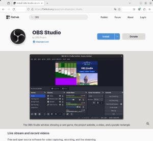 Abbildung 1: Das Paket auf Flathub stammt direkt von den OBS-Studio-Entwicklern.