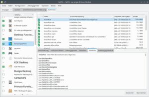 Abbildung 1: Die Paketverwaltung von OpenSuse installiert Tausende mitgelieferter Pakete. Jede darin enthaltene Datei ist zentral registriert und gegen &Uuml;berschreiben durch andere, auch selbstgebaute, Pakete gesichert.