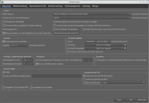 Abbildung 3: In den Programmeinstellungen sollten Sie das Standard-Theme und den Ordner für die Bildschirmprofile ändern.