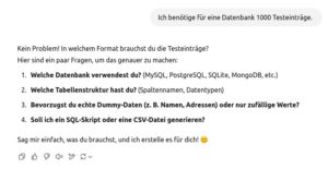 Abbildung 3: Bei Unklarheiten fragt ChatGPT durchaus nach, bevor es unpassende Ergebnisse liefert. Quelle: Martin Mohr