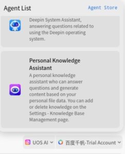 Abbildung 4: Deepin verfügt über Assistenten, die neben Fragen zu Deepin selbst auch Antworten über und Berichte zu im Dateisystem abgelegten Dokumente erstellt.