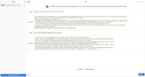Abbildung 10: Bei Newelle ist nicht immer eine ausreichende &Uuml;bersicht &uuml;ber den Chat-Verlauf gegeben.