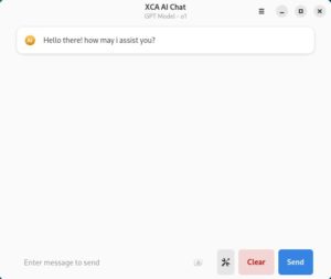 Abbildung 15: Das Dialogfenster von XCA AI&nbsp;Chat f&auml;llt &uuml;beraus einfach aus.