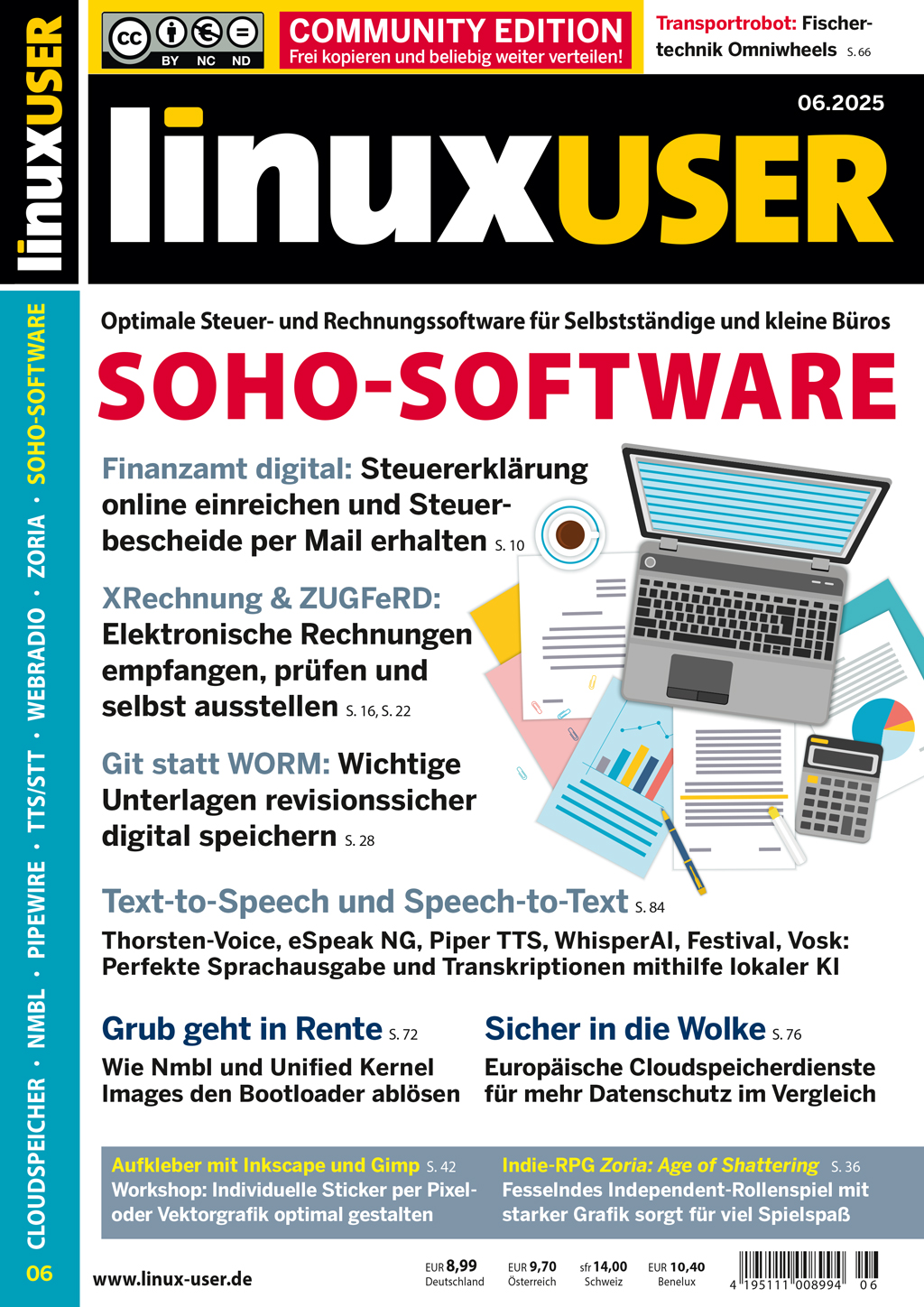 Heftcover LinuxUser Community Edition 06/2025