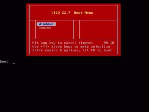 Abbildung 1: Lilo, das ohne Dateisystemunterstützung auskam, war um die Jahrtausendwende ein viel benutzter und einfach zu bedienender Bootloader.