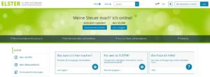 Abbildung 1: Über die Schaltflächen <span class="ui-element">Benutzerkonto erstellen</span> und <span class="ui-element">Login</span> legen Sie auf der Startseite von Elster los.