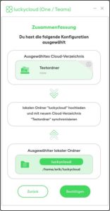 Abbildung 2: In einer einfach zu bedienenden Routine richten Sie die Ordner ein.