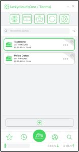 Abbildung 3: In der Programmoberfl&auml;che haben Sie Zugriff auf die Daten in der Cloud.