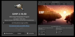Abbildung 1: Während Leap-Anwender noch bis Jahresende mit dem altbackenen Gimp 2.10 auskommen müssen, arbeiten Tumbleweed-Benutzer bereits mit dem zweiten Bugfix-Release des leistungsfähigeren Gimp 3.0.