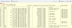 Abbildung 4: Die Ausgabe von <code>snapper list</code> als Root auf der Konsole bietet eine optimale Übersicht über bestehende System-Snapshots. Die letzten zwei Zeilen entstanden bei einem problemlos verlaufenen Rücksprung auf den ein Jahr alten Snapshot 37.
