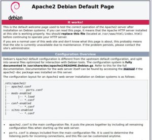 Abbildung 2: Nach erfolgter Installation und dem Start von Apache sehen Sie im Browser die Startseite des Webservers.