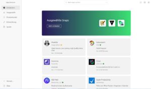 Abbildung 3: Die Snap-Paketverwaltung mit dem dazugehörigen App-Store richten Sie bei Bedarf manuell ein.