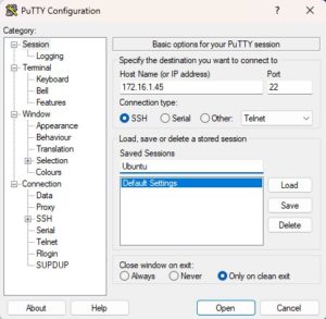 Abbildung 3: PuTTY lässt Sie für jeden Zielrechner umfangreiche Voreinstellungen wählen.